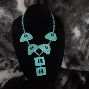 Bohemian turquoise style necklace